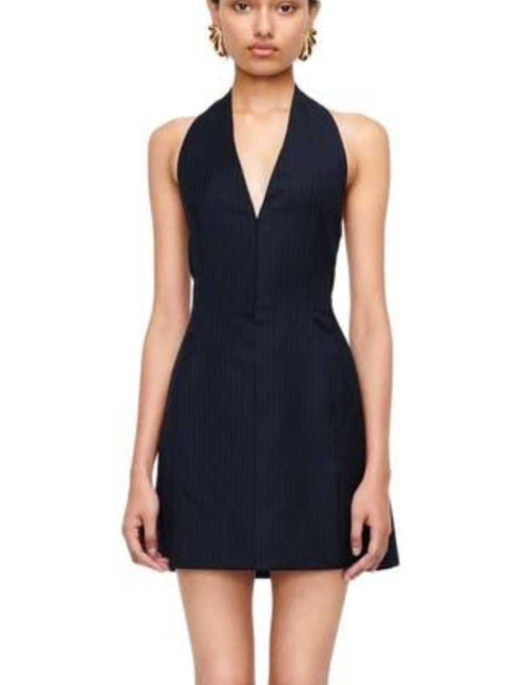 Romy the Brand Jade Dress in Navy Pinstripe Size Small NWT